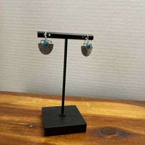 NWOT Fishhook Earrings blue and silver tone‎ dainty A